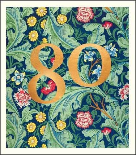 Wiliam Morris 80th Birthday Card - House of Cards