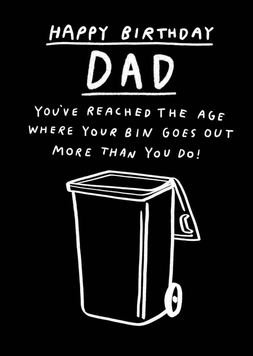 Bin Dad Birthday Card - House of Cards