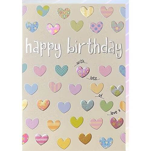 Hearts Birthday Card - House of Cards