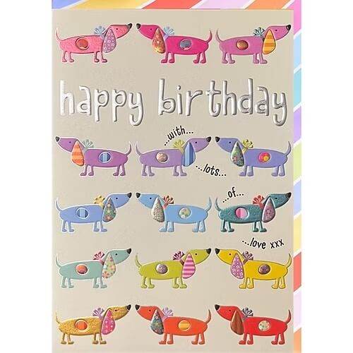 Dogs Birthday Card - House of Cards