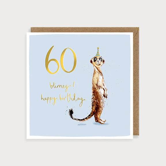 Meerkat 60th Birthday Card - House of Cards