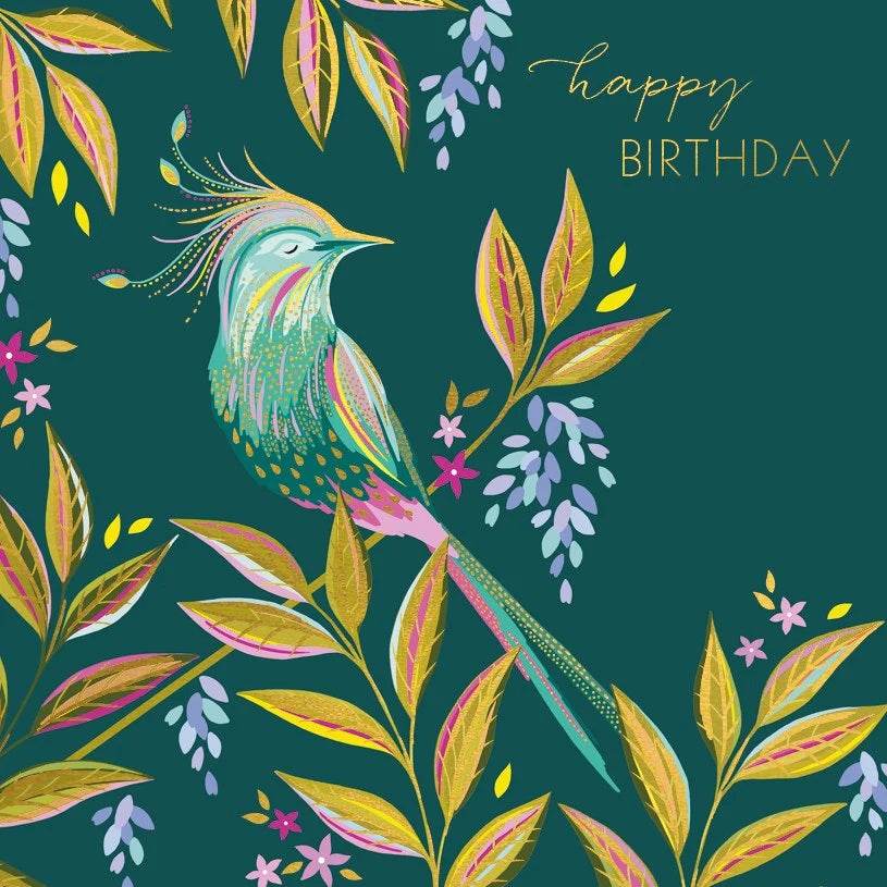 Sara Miller Bird Birthday Card - House of Cards