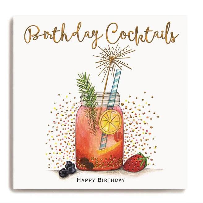 Fruit Cocktails Birthday Card - House of Cards
