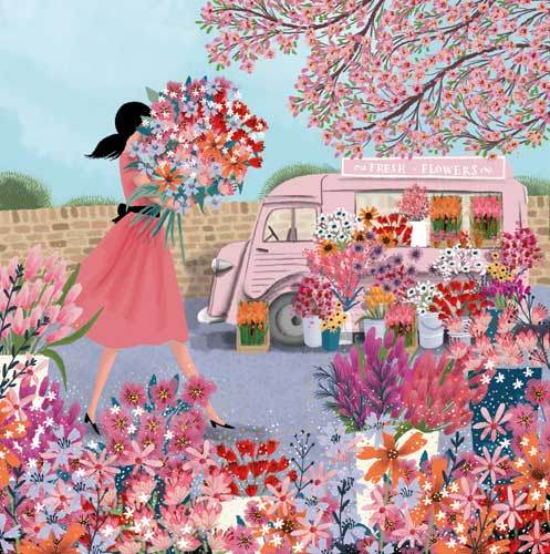 Fresh Flowers Greeting Card - House of Cards