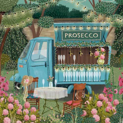 Prosecco Van Greeting Card - House of Cards