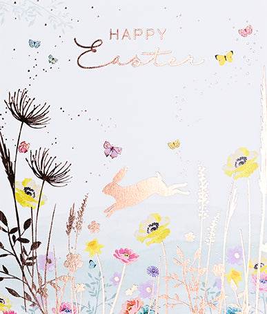 Meadow Bunny Happy Easter Card - House of Cards