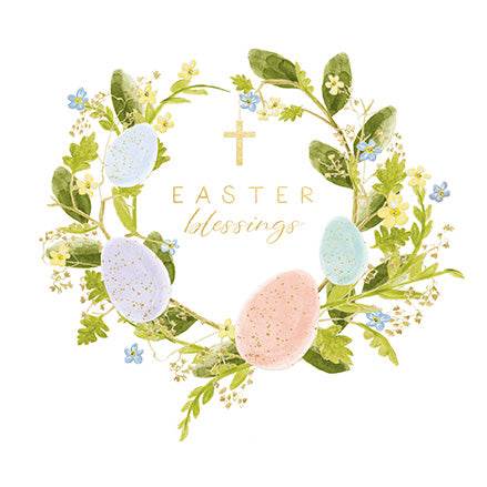 Egg Wreath Easter Card - House of Cards