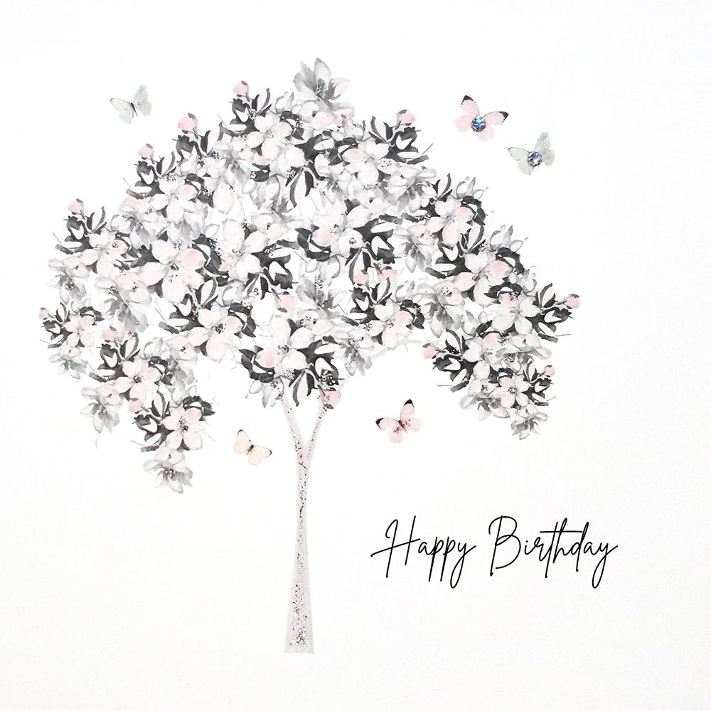 Butterfly Tree Birthday Card