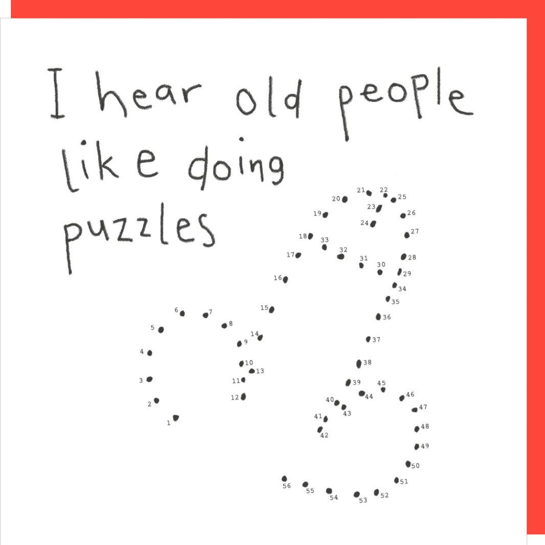 Old People Puzzles Birthday Card
