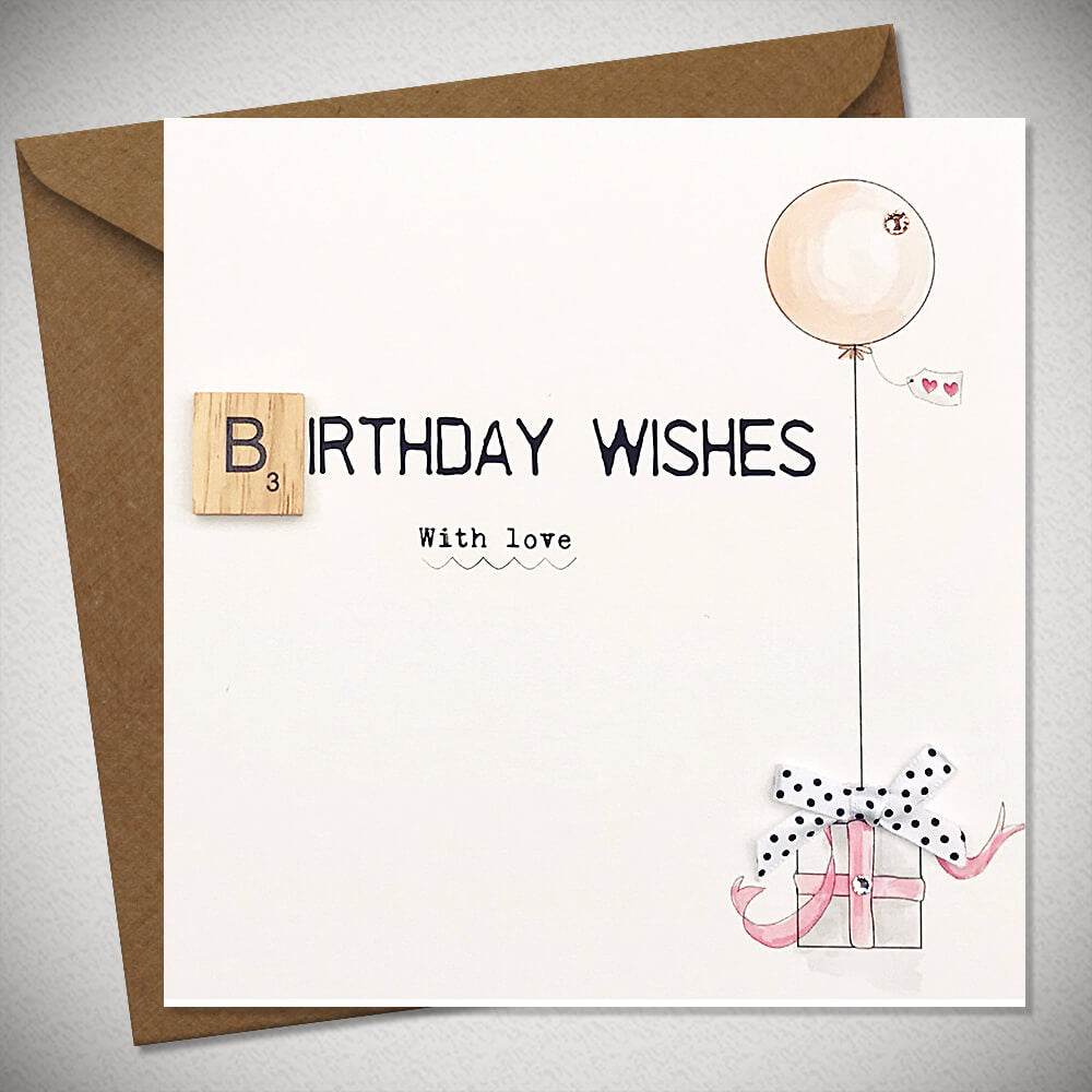 Neon Gift and Balloon Birthday Card - House of Cards