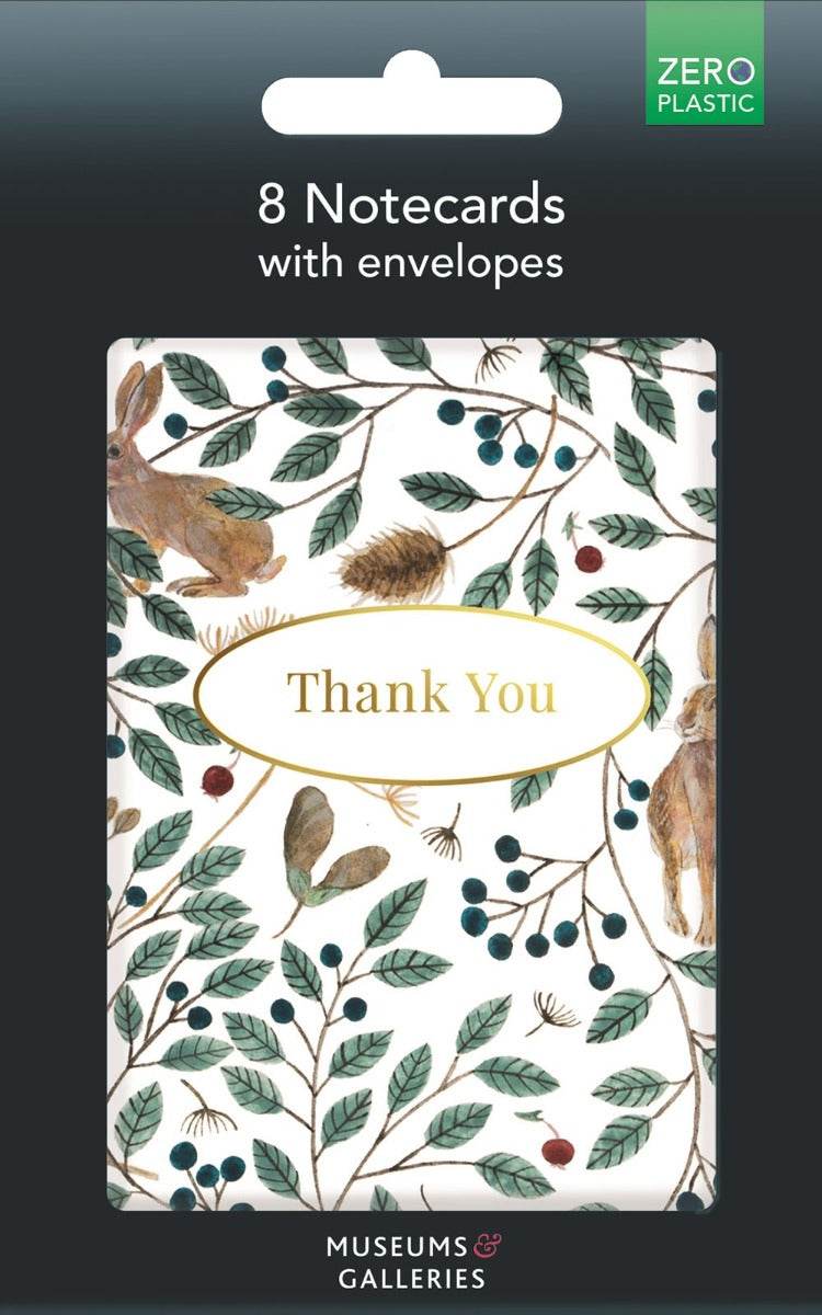Hares and Berries Thank You Cards - House of Cards