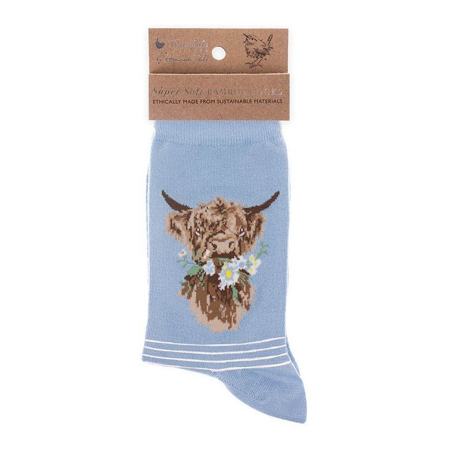 Daisy Cow Bamboo Socks - House of Cards