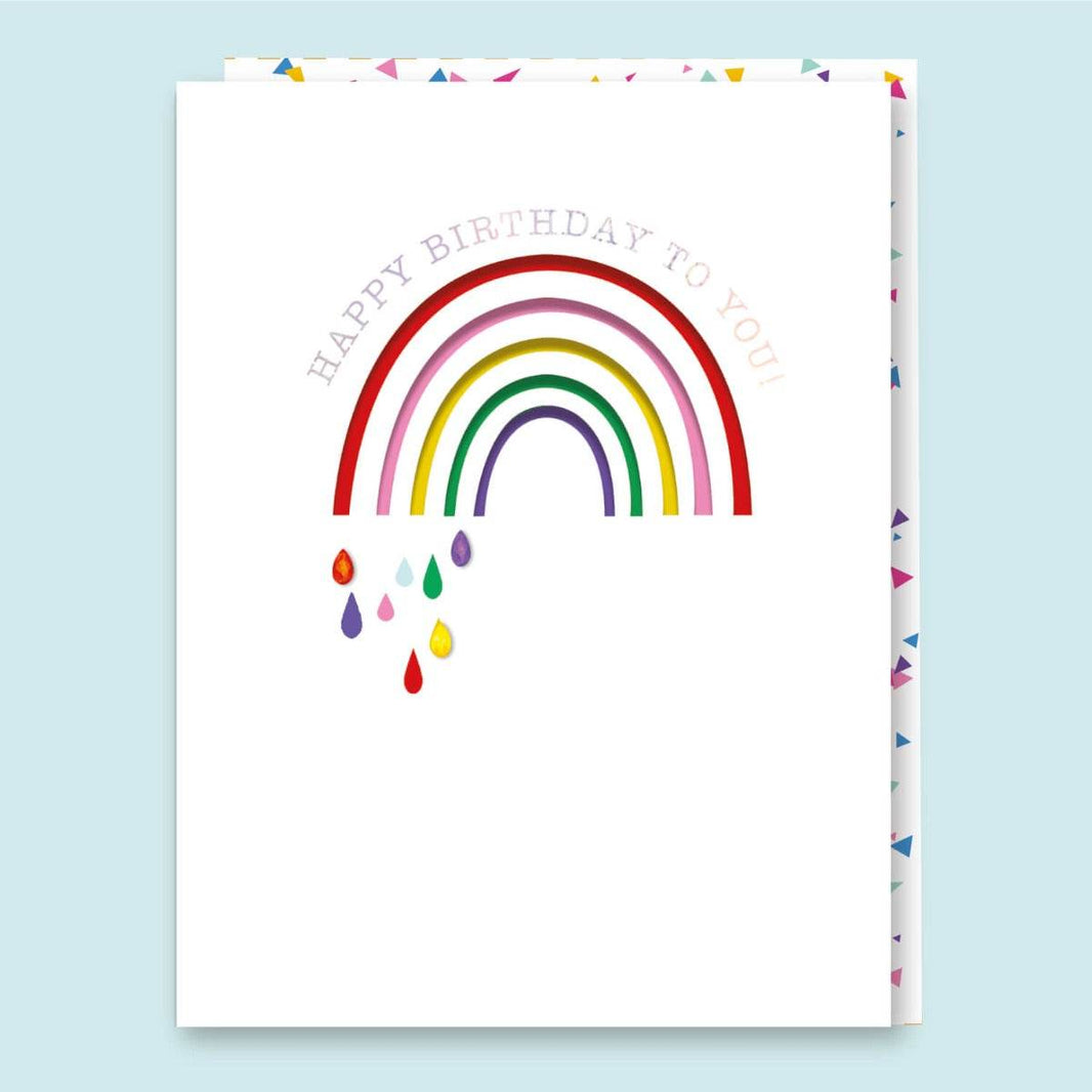 Rainbow Cut Out Birthday Card - House of Cards