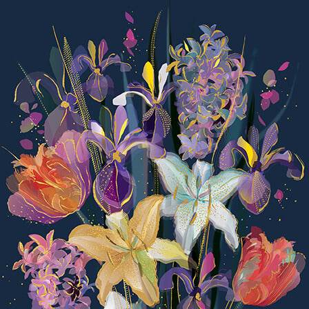 Turnowsky Flowers Card - House of Cards