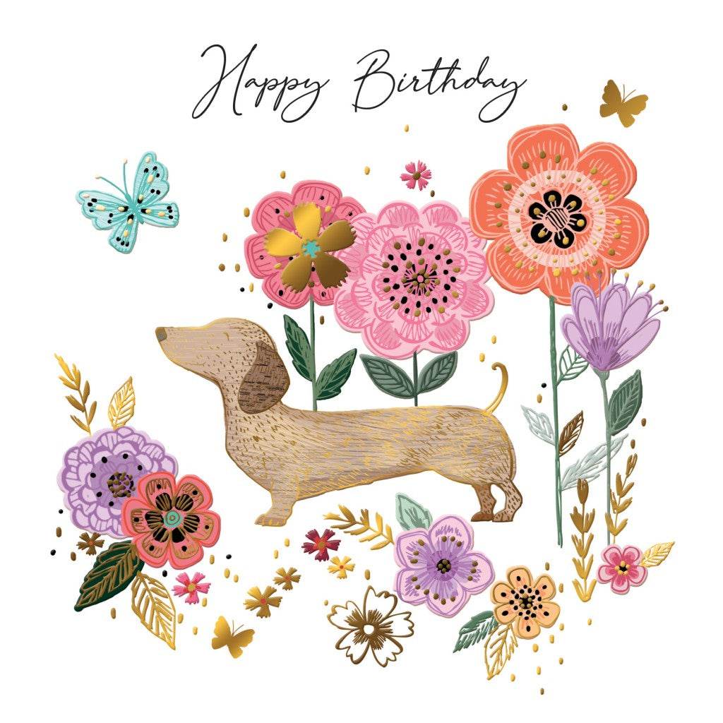 Sublime Dachshund Birthday Card - House of Cards