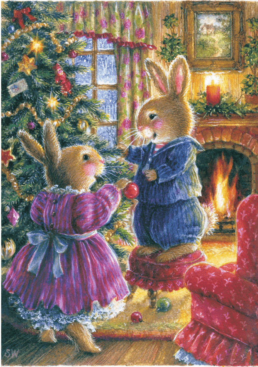 Decorating The Tree Christmas Card - House of Cards