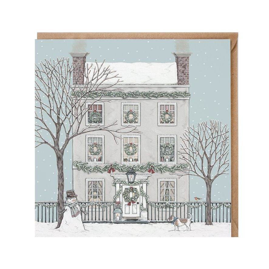 Sally Swannell Townhouse Christmas Card - House of Cards