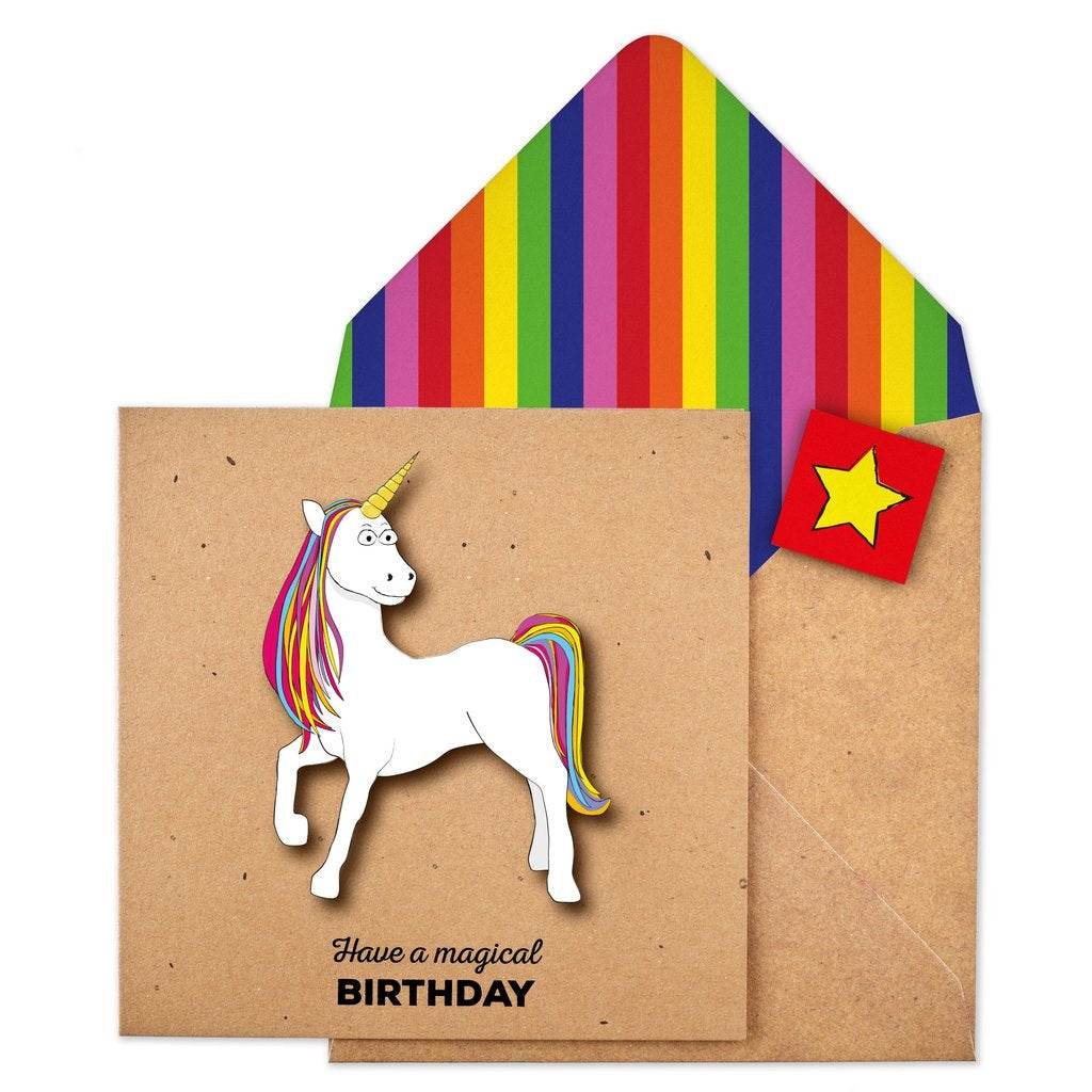 Unicorn Magical Birthday Card - House of Cards