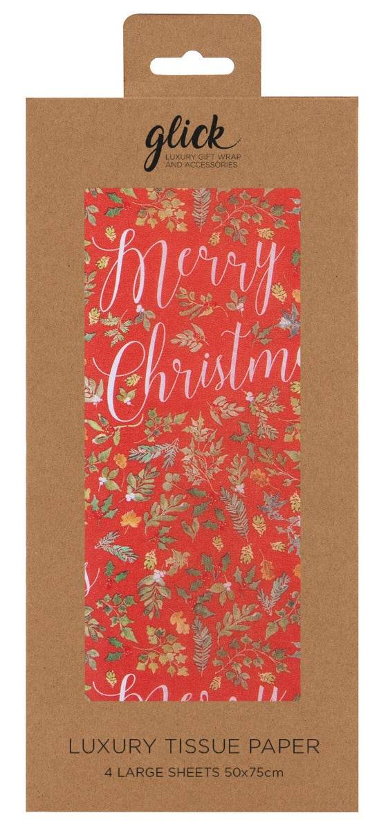 Luxury Christmas Foliage Xmas Tissue Paper - House of Cards