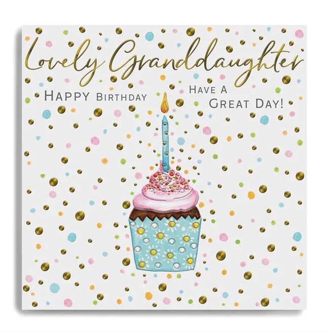 Lovely Granddaughter Cupcake Birthday Card - House of Cards