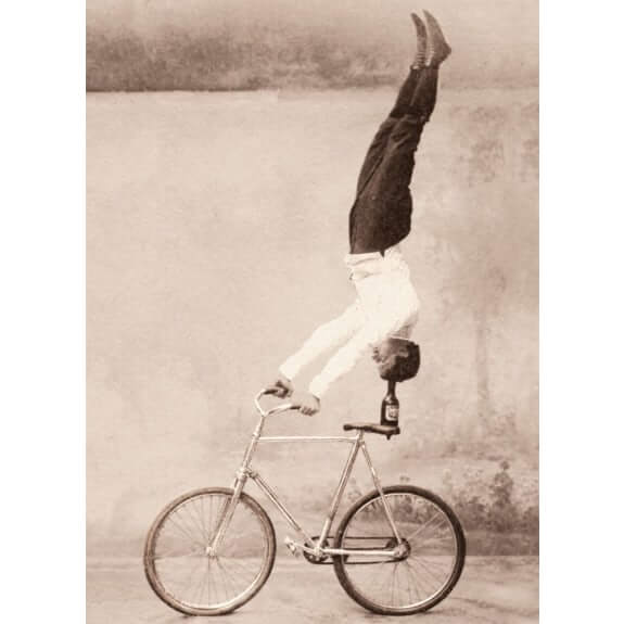 Bicycle Beer Man Birthday Card