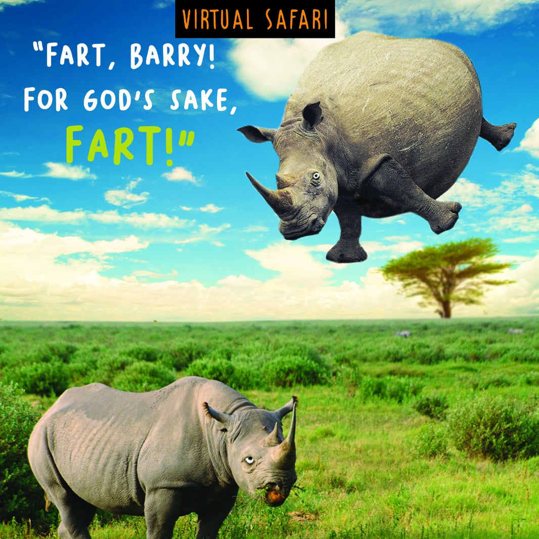 Rhino Fart Birthday Card