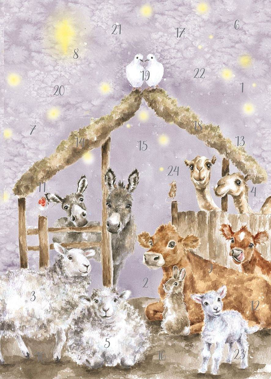 Away in a Manger A4 Advent Calendar - House of Cards