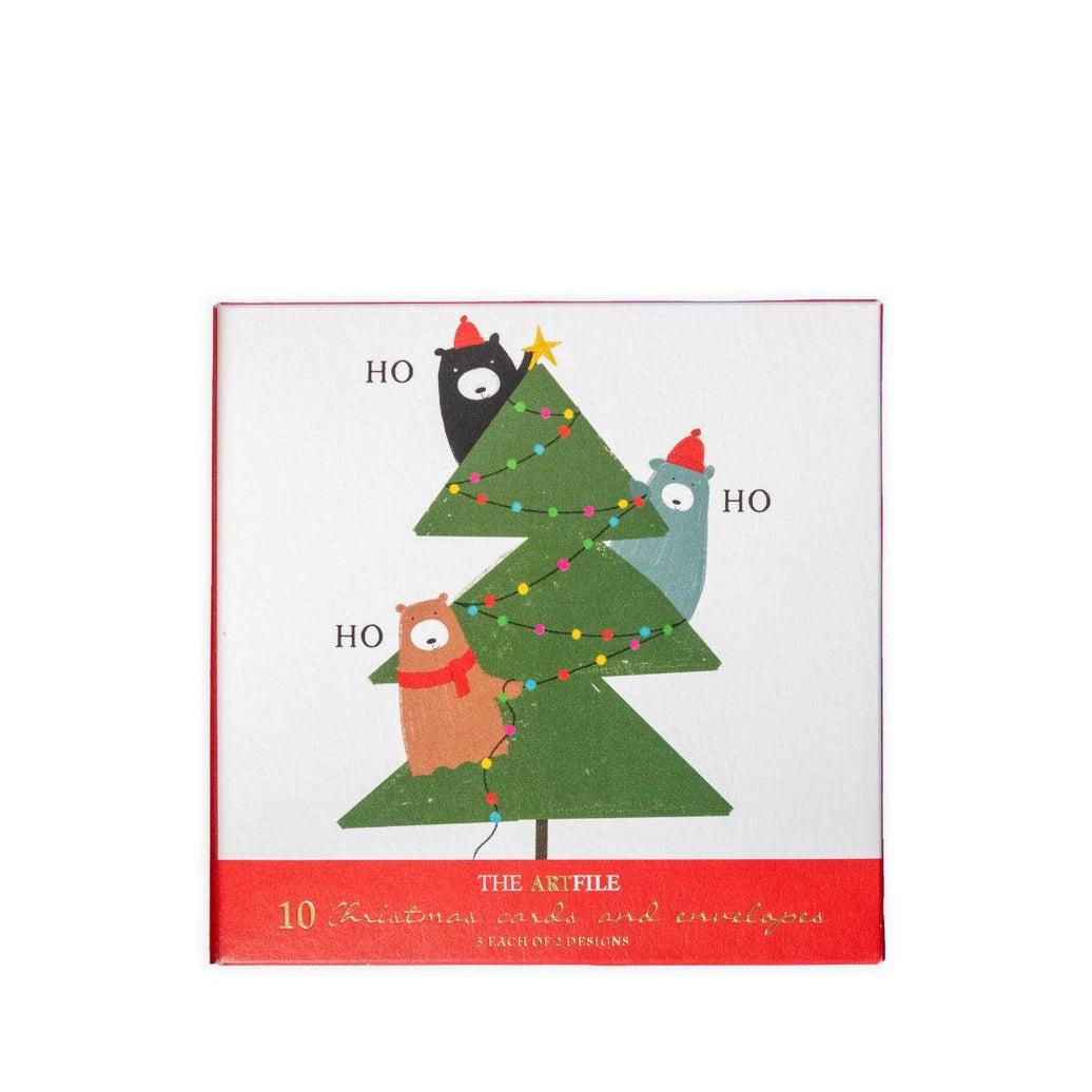 10 Bear Merry Christmas Cards Wallet - House of Cards
