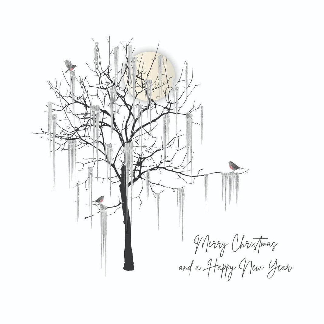 Frozen Tree White Christmas Boxed Cards - House of Cards