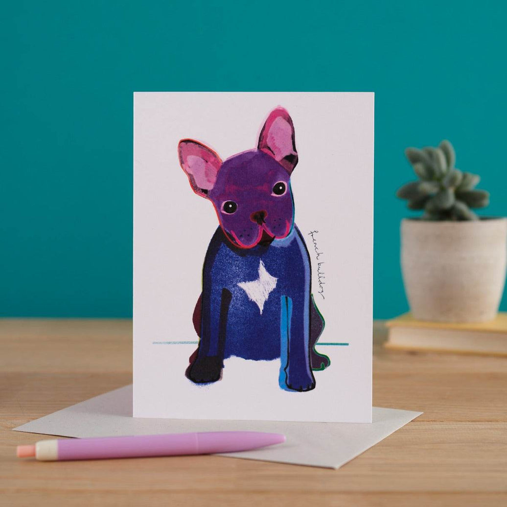 French Bulldog Card - House of Cards