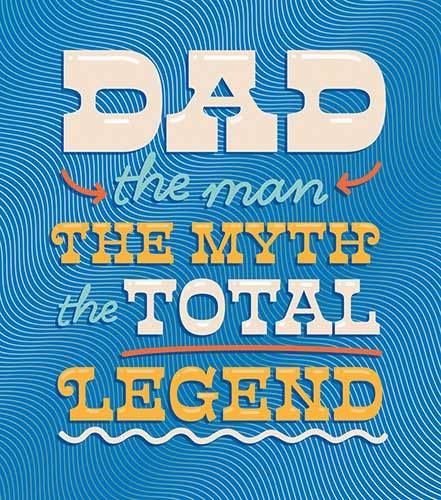 Dad The Man The Myth The Legend Birthday Card