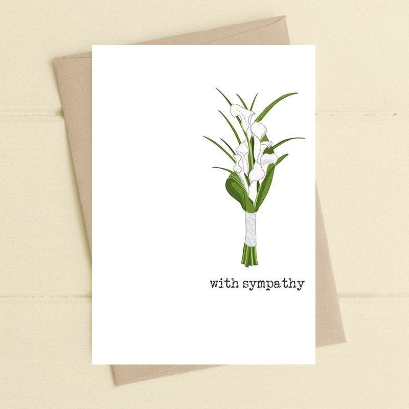 Lilies With Sympathy Card - House of Cards