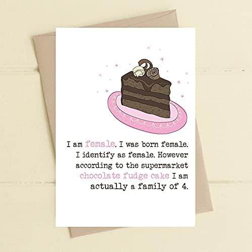 Chocolate Fudge Cake Greeting Card - House of Cards