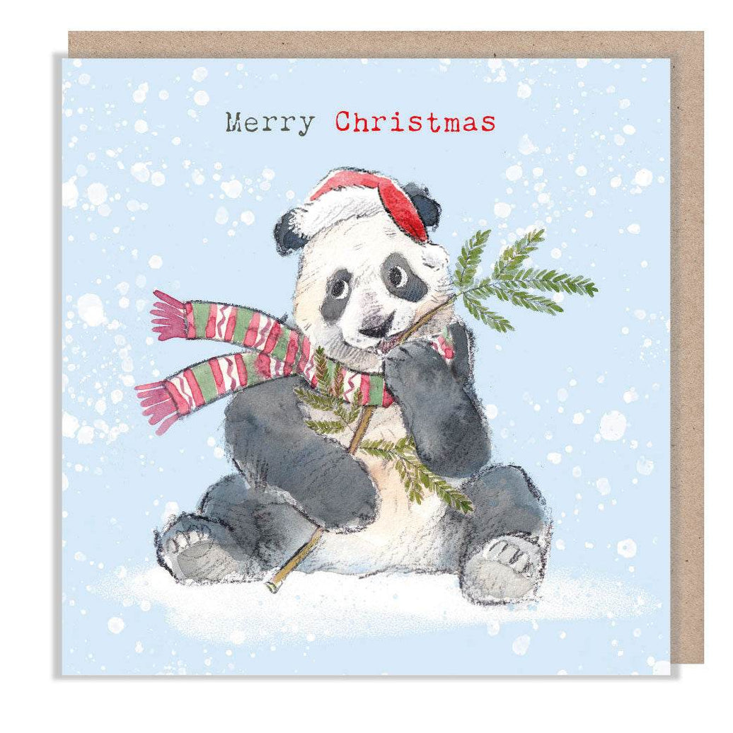 Festive Panda Christmas Card - House of Cards