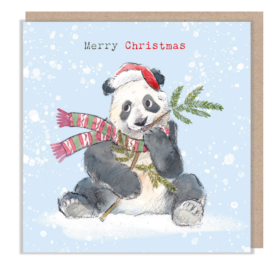 Festive Panda Christmas Card