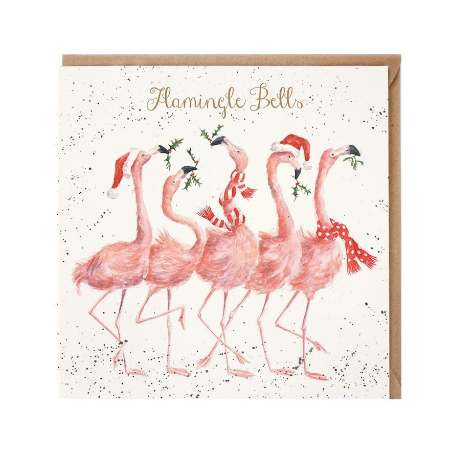 Flamingle Bells Card
