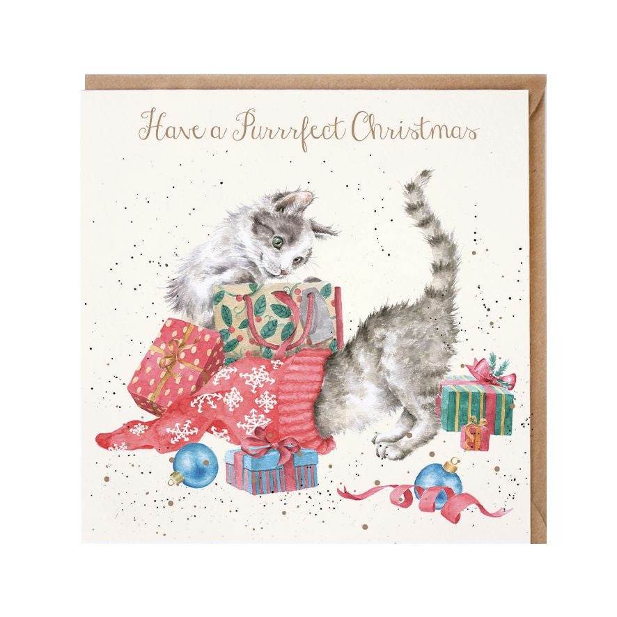 Purrfect Christmas Card - House of Cards