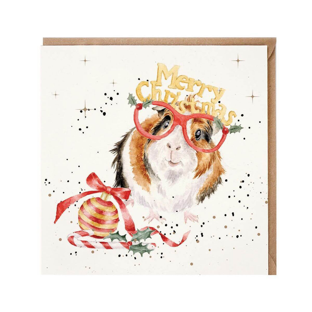 Guinea Pig Christmas Card - House of Cards