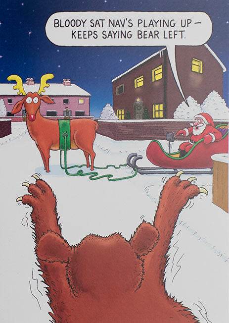 Bear Left Christmas Card - House of Cards