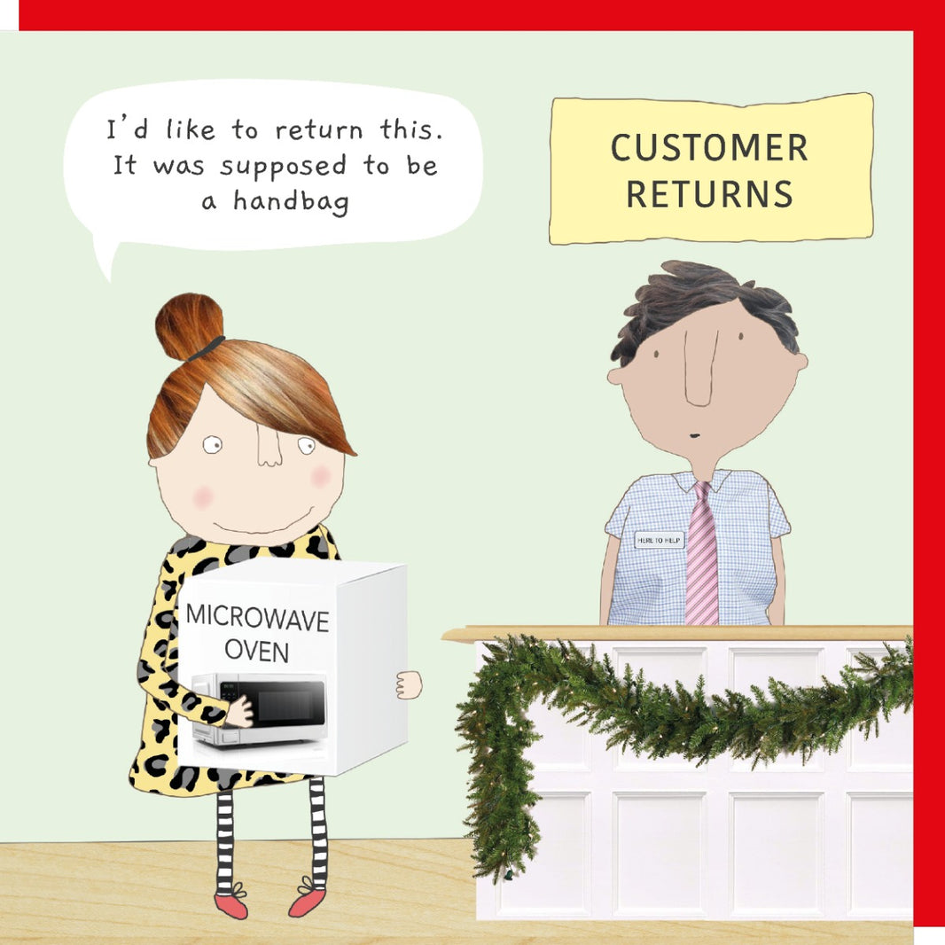 Returning The Microwave Christmas Card