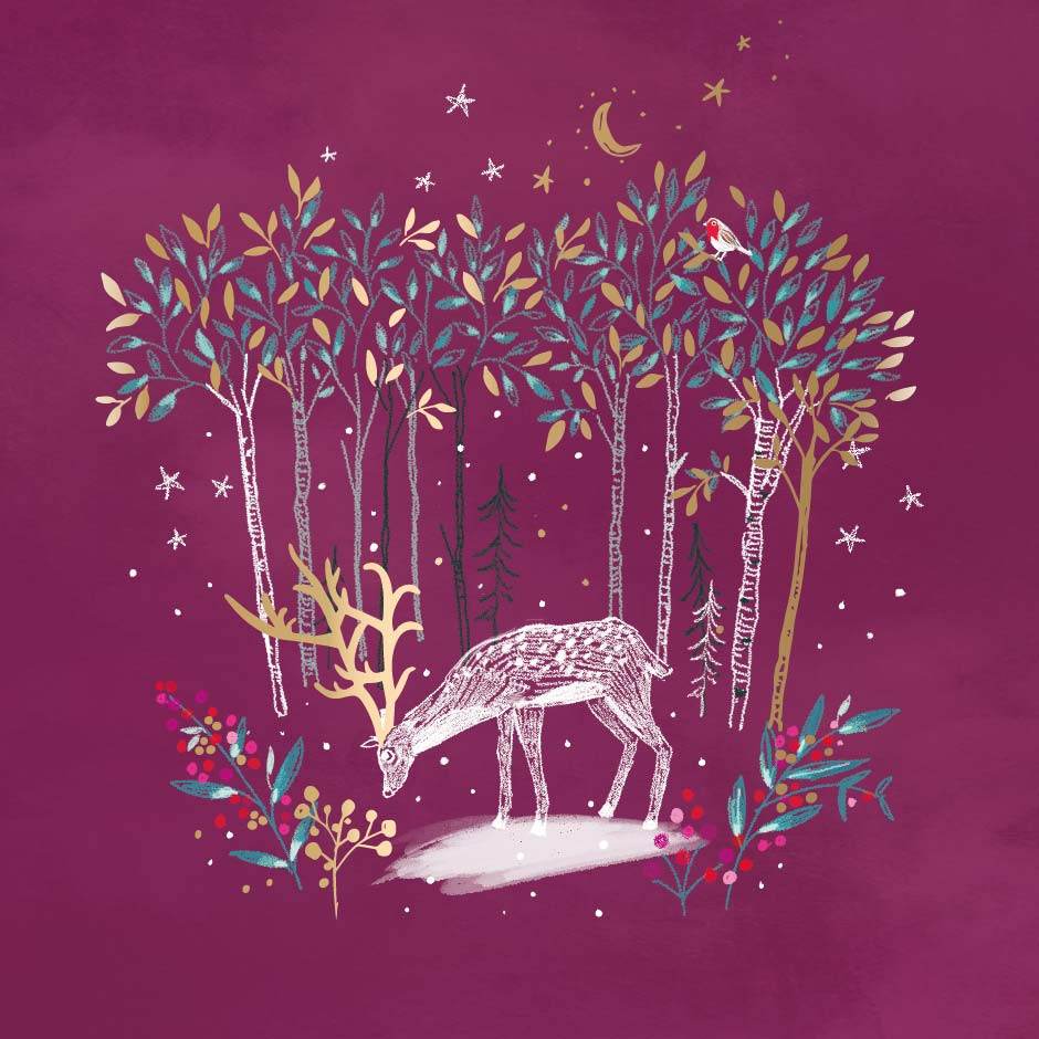 Enchanted Forest Christmas 8 Card Wallet - House of Cards