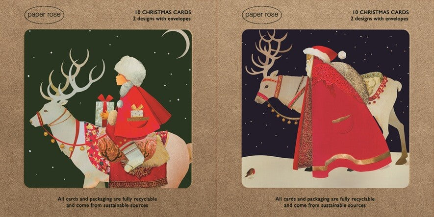 Santa Boxed Christmas Cards - House of Cards