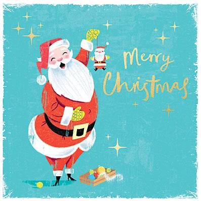 6 Retro Santa Christmas Cards - House of Cards