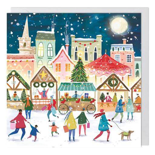 6 Christmas Market Charity Christmas Cards - House of Cards