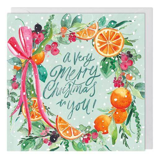 6 Fruity Wreath Charity Christmas Cards - House of Cards