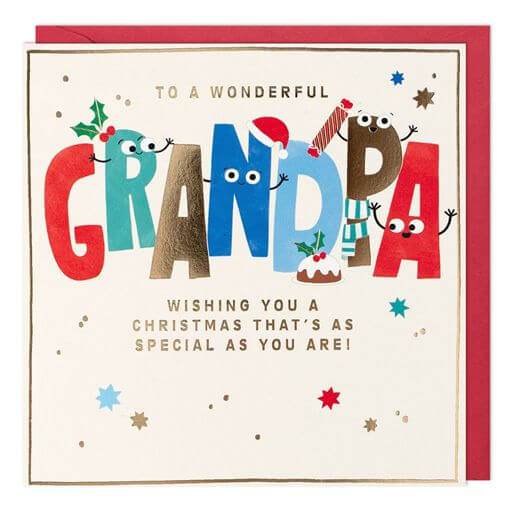 Grandpa Letters Christmas Card - House of Cards