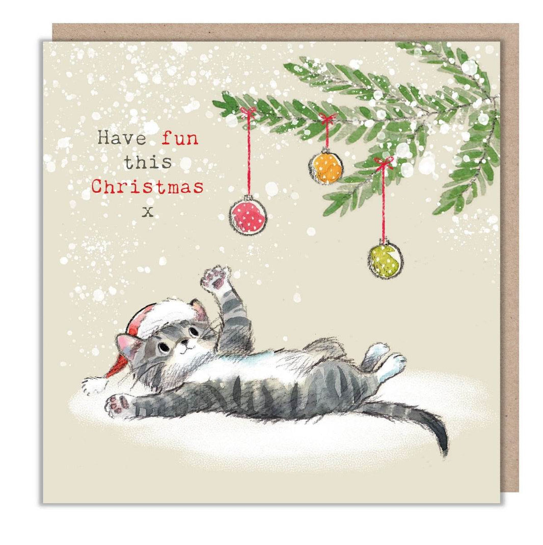 Kitten Have Fun This Christmas Card - House of Cards