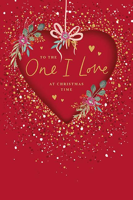 One I Love Heart Christmas Card - House of Cards