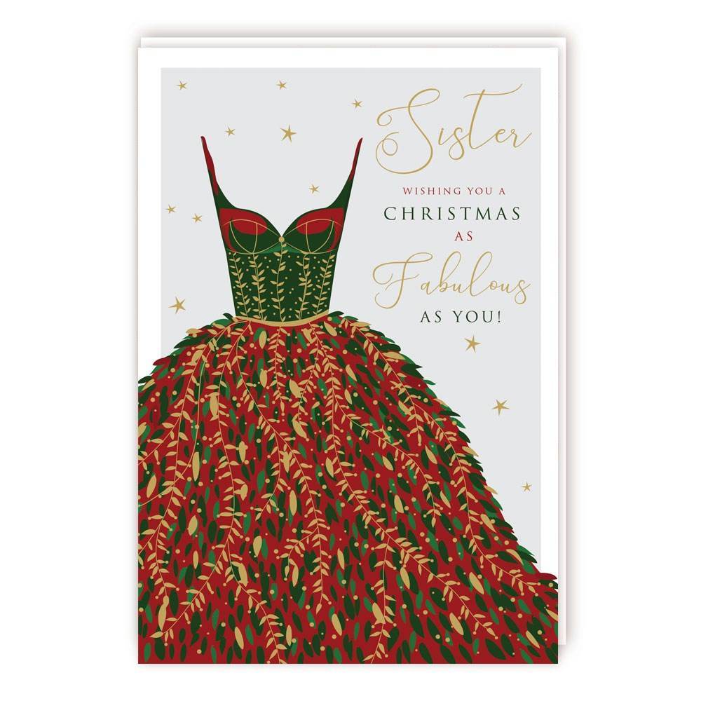 Sister Dress Christmas Card - House of Cards