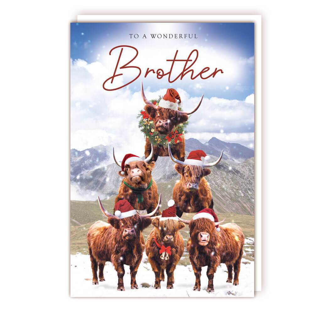 Brother Cows Christmas Card - House of Cards